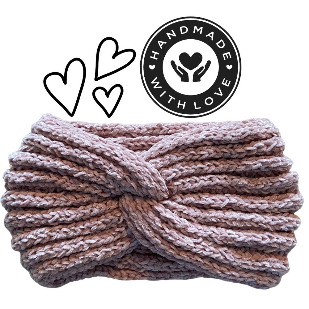 Beautiful Handmade Crochet Twist Headband - Frozé